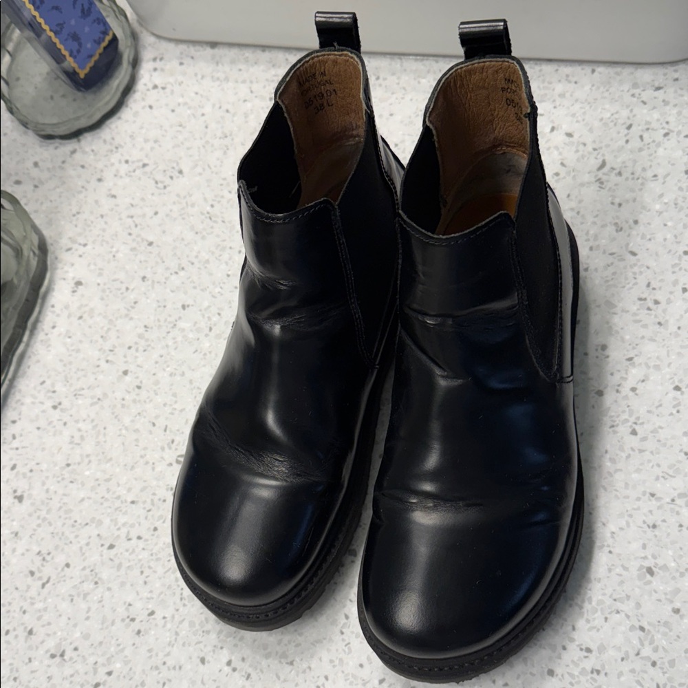 Birkenstock Stalen Black Leather Chelsea Ankle Boots